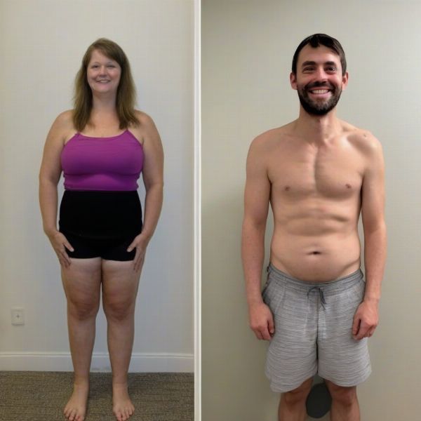 Dramatic weight loss transformation