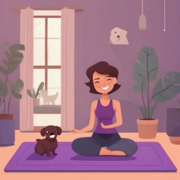 Woman Doing Yoga at Home