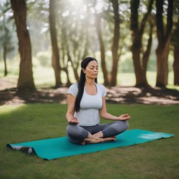 Woman Meditating Outdoors
